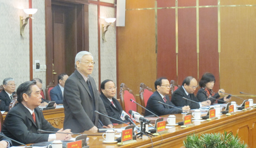 ກົມການເມືອງເຮັດວຽກ ກັບຄະນະປະຈຳພັກ ແຂວງດ້ຽນບຽນ